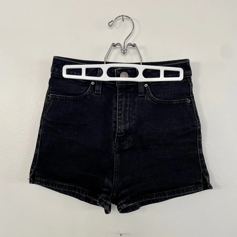 BDG High Waisted Black Denim Shorts - Picture 3 of 13